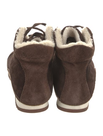 Loro Piana Suede Wedge Sneakers