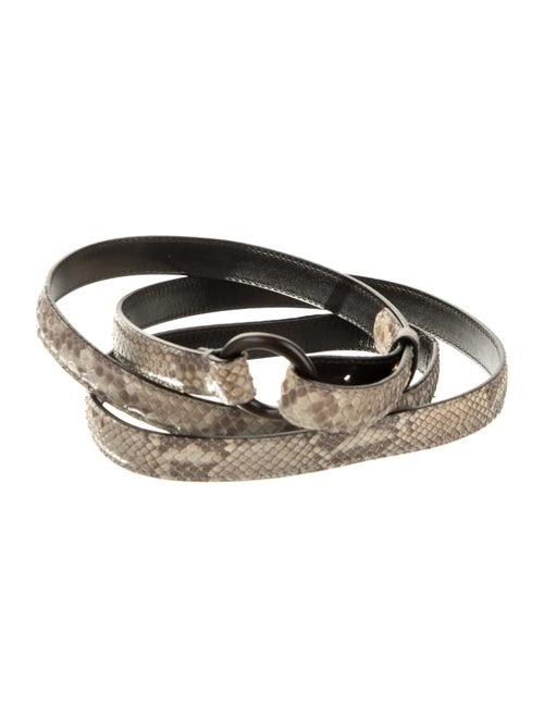 Loro Piana Skinny Snakeskin Belt