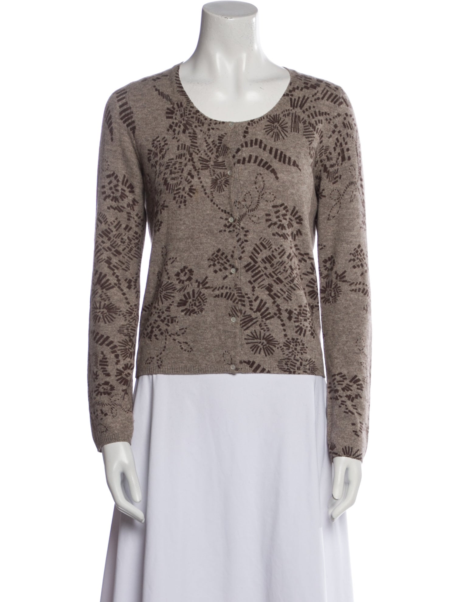 Loro Piana Cashmere Floral Print Sweater