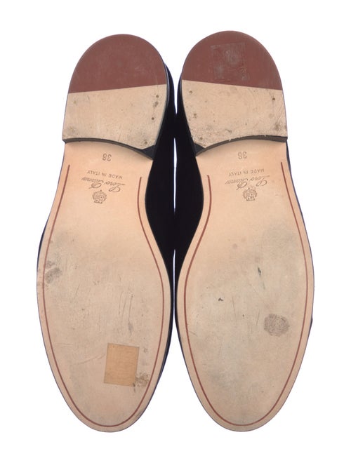 Loro Piana Velvet Embroidered Accent Loafers