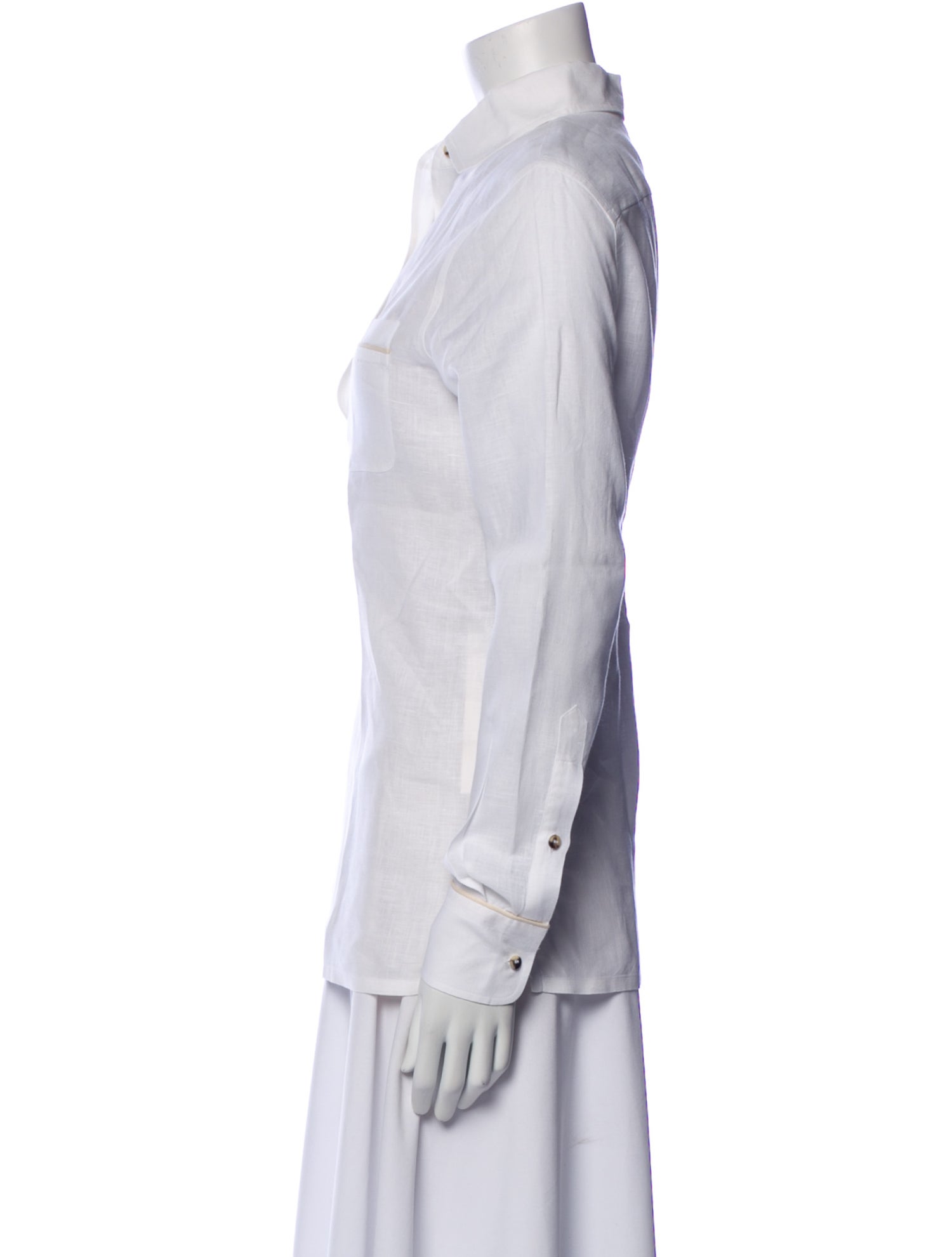 Loro Piana Linen Long Sleeve Polo