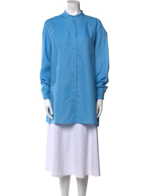 Loro Piana Linen Mock Neck Tunic