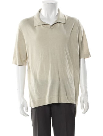 Loro Piana Silk Collar Polo Sweater