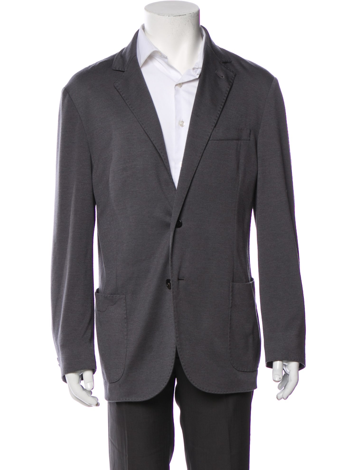 Loro Piana Cashmere Leather Trim Embellishment Blazer