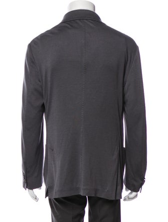 Loro Piana Cashmere Leather Trim Embellishment Blazer