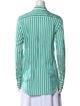 Loro Piana Silk Striped Button-Up Top