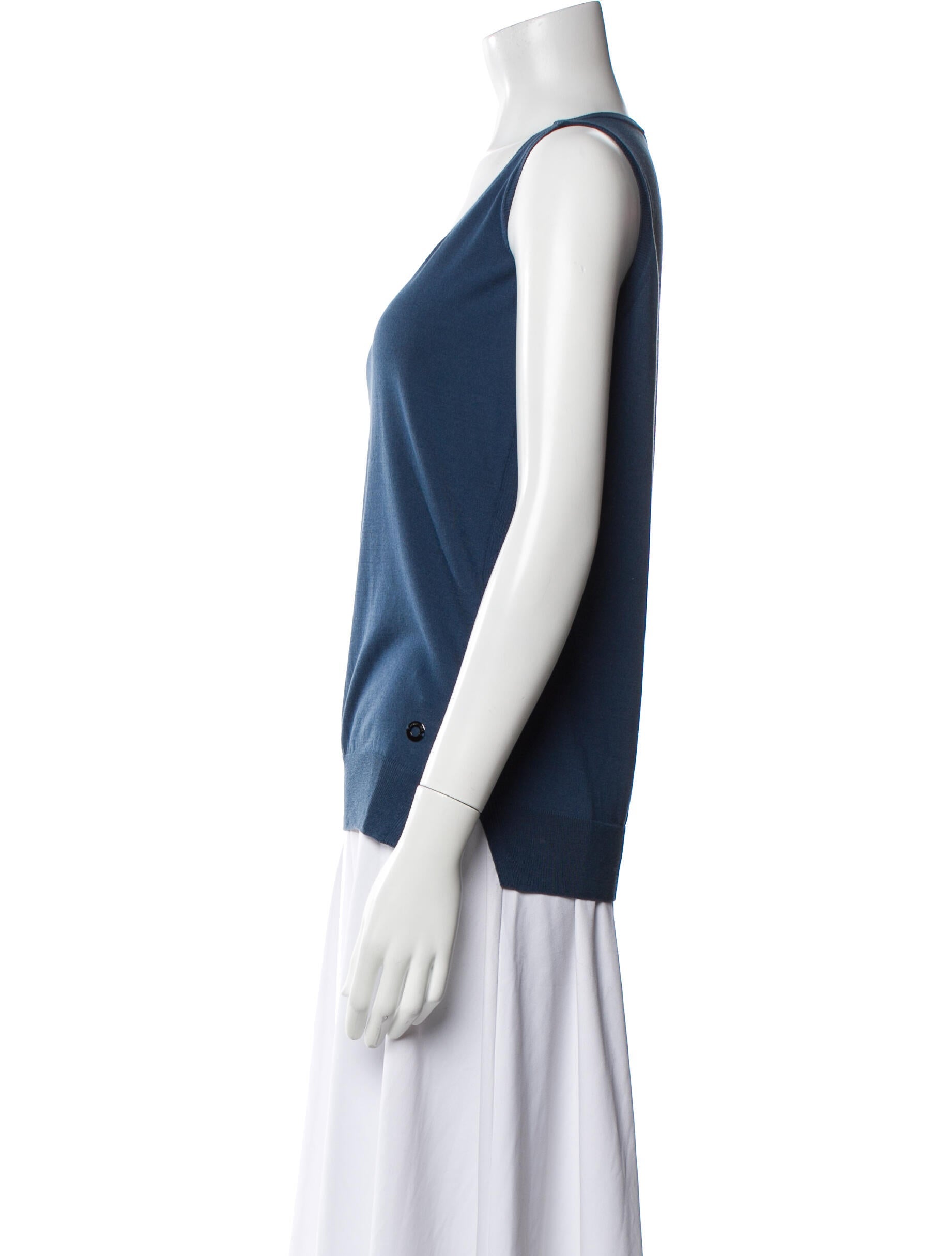 Loro Piana Silk Scoop Neck Top