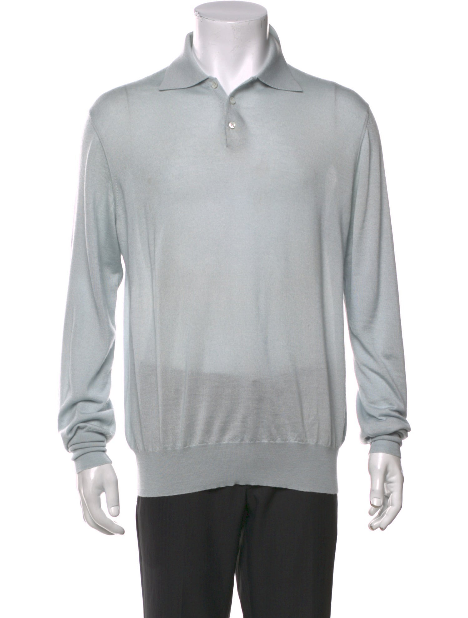 Loro Piana Cashmere Mock Neck Polo Sweater