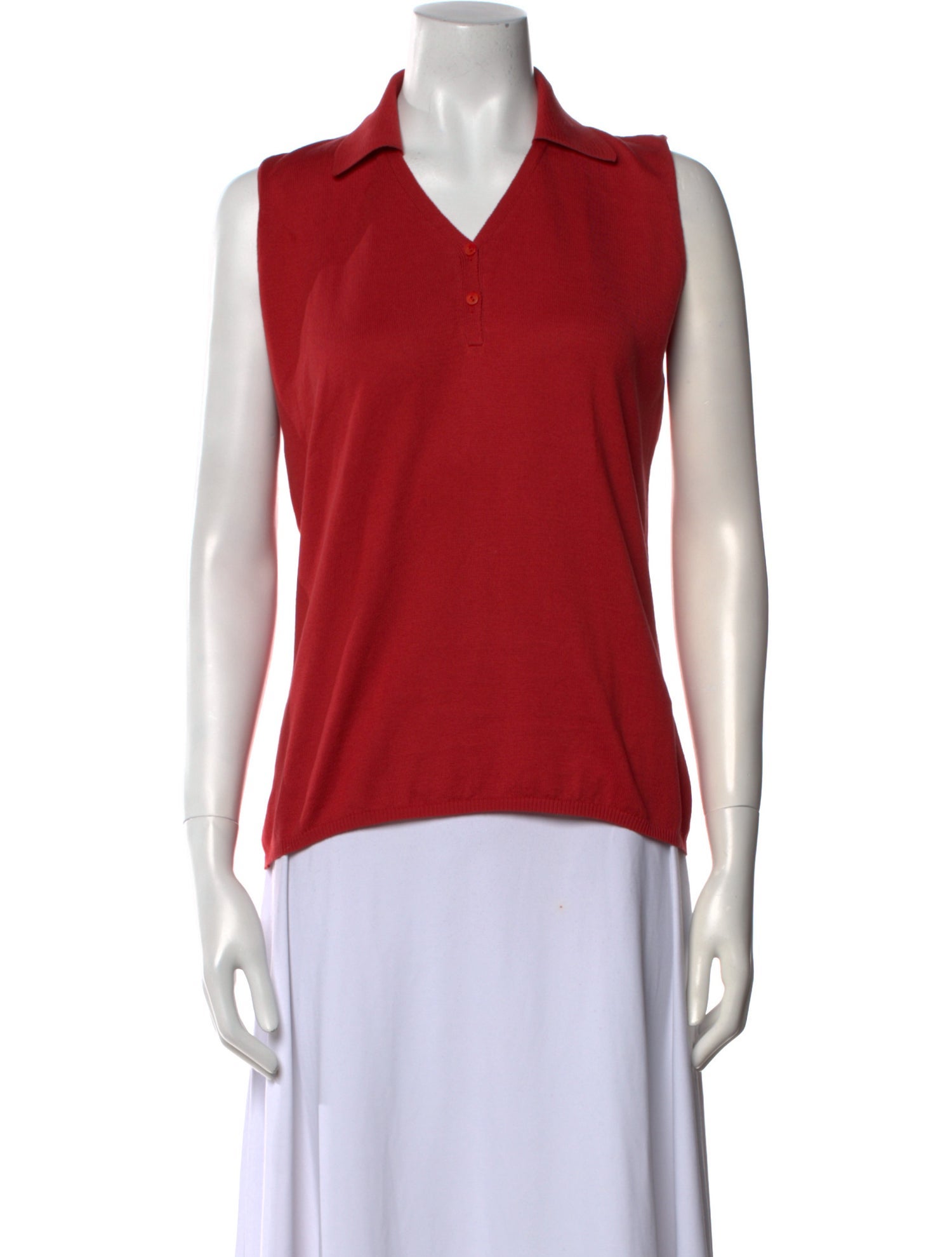 Loro Piana V-Neck Sleeveless Polo