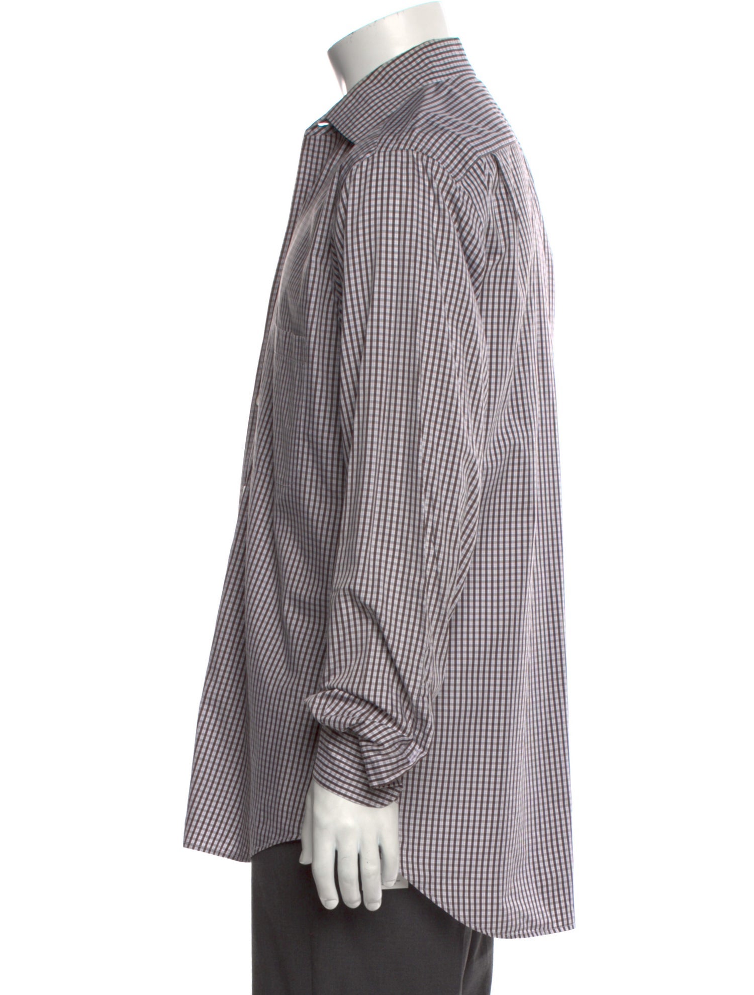 Loro Piana Plaid Print Long Sleeve Shirt