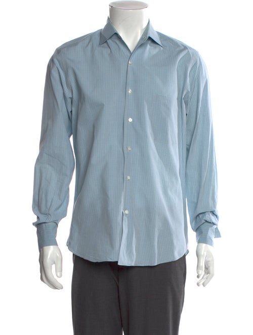Loro Piana Plaid Print Long Sleeve Shirt