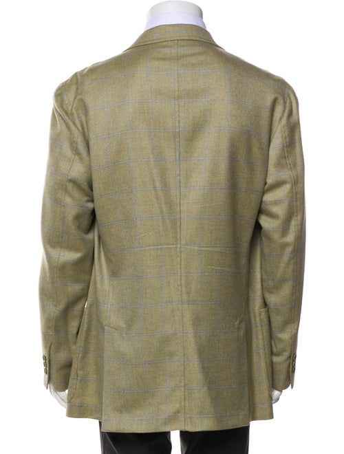 Loro Piana Cashmere Plaid Print Blazer