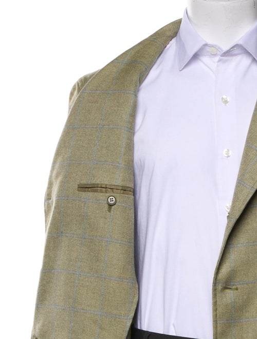 Loro Piana Cashmere Plaid Print Blazer