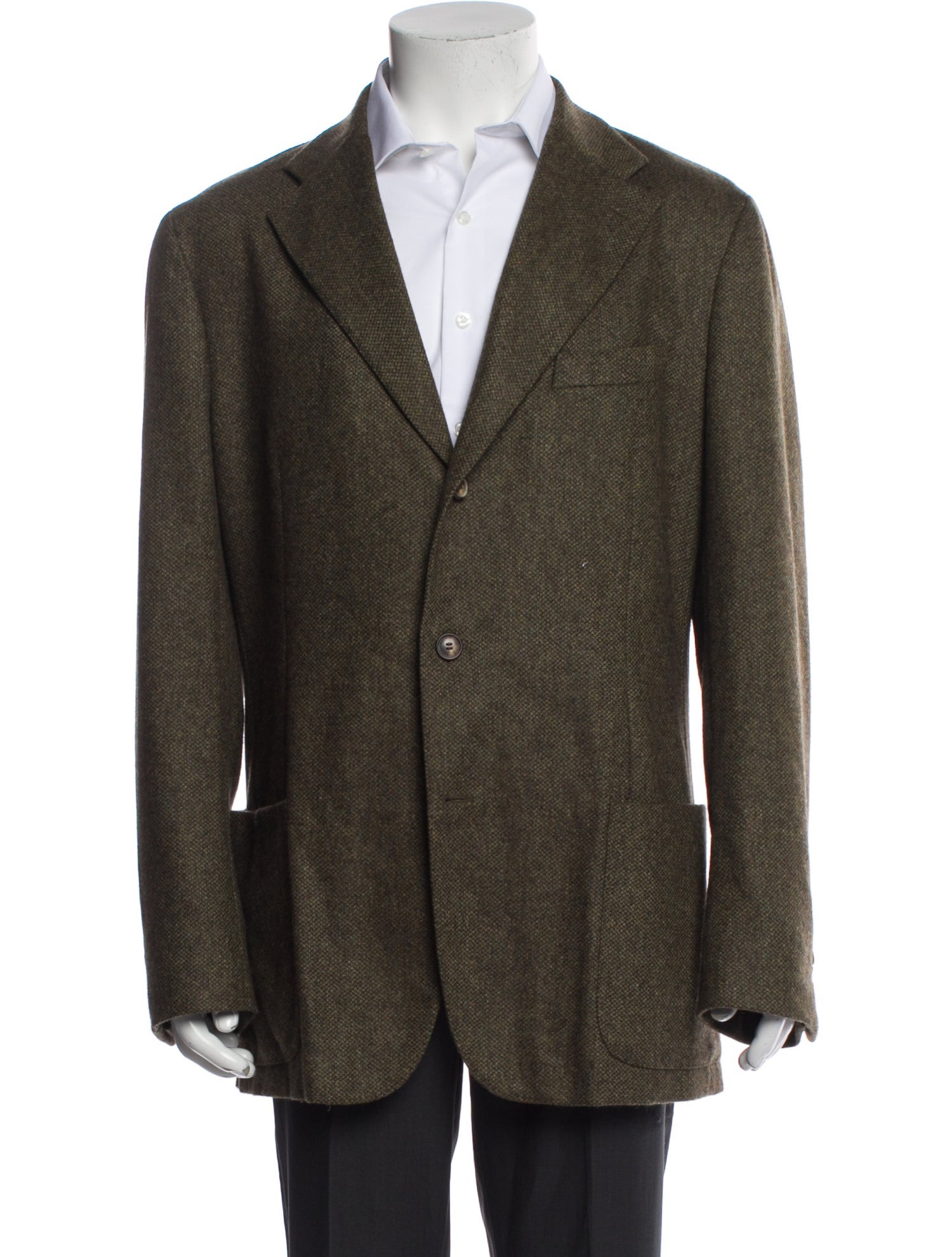 Loro Piana Cashmere Tweed Pattern Peacoat