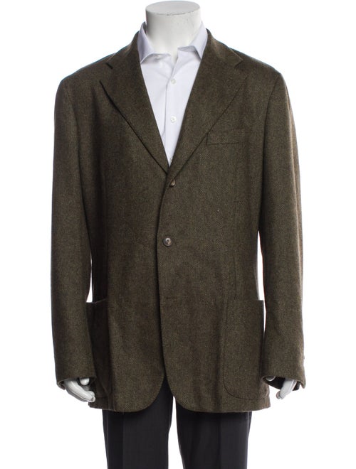 Loro Piana Cashmere Tweed Pattern Peacoat