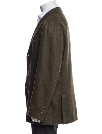 Loro Piana Cashmere Tweed Pattern Peacoat