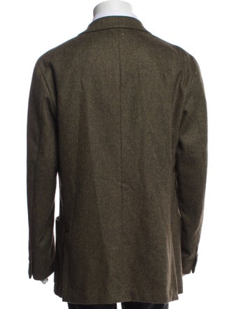 Loro Piana Cashmere Tweed Pattern Peacoat