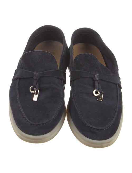 Loro Piana Summer Walk Charms Suede Loafers