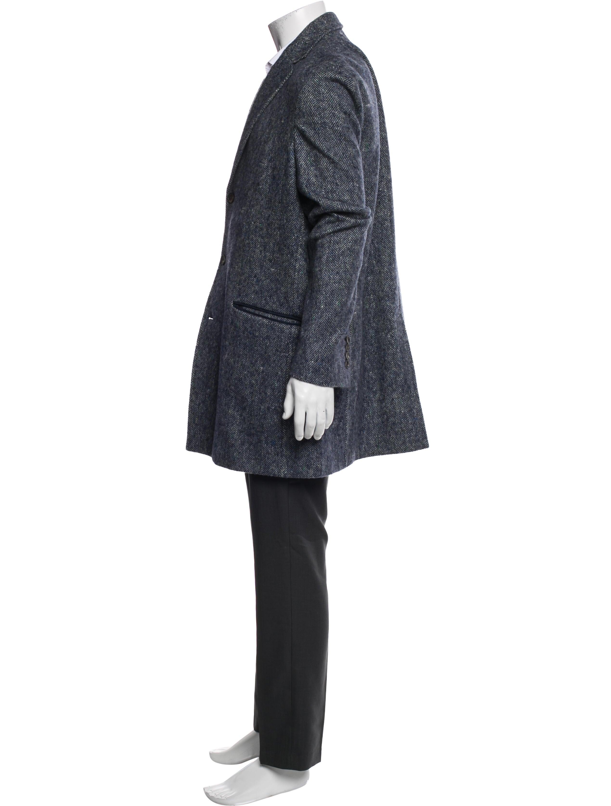 Loro Piana Virgin Wool Tweed Pattern Overcoat w/ Tags