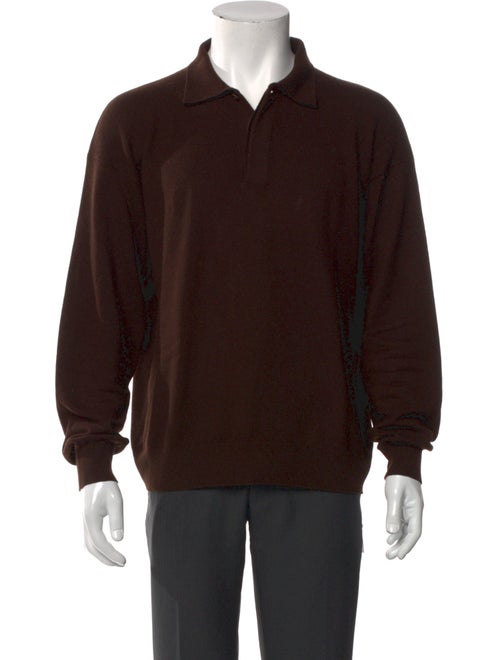 Loro Piana Cashmere Mock Neck Polo Sweater