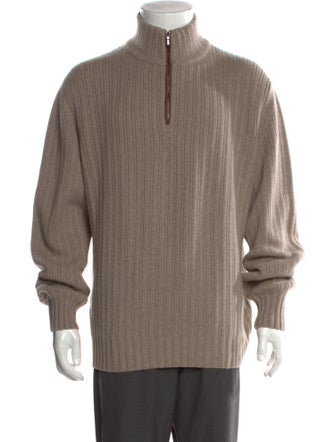 Loro Piana Baby Cashmere Mock Neck Pullover