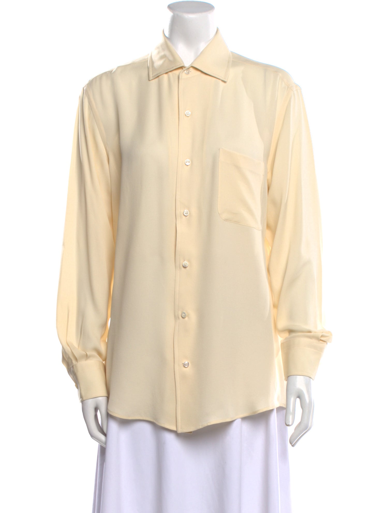 Loro Piana Andre Silk Button-Up Top