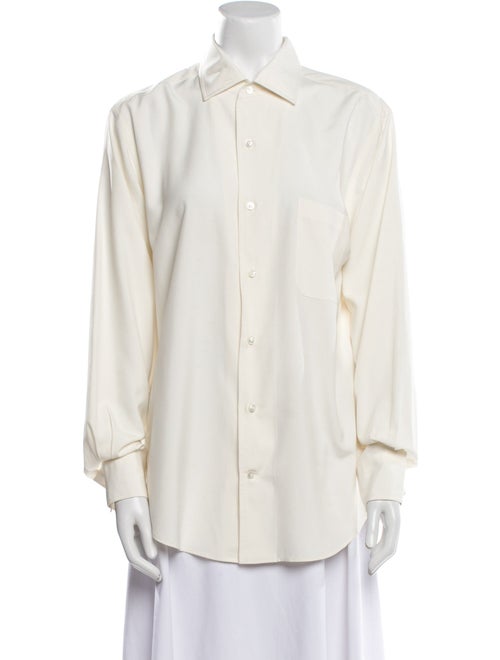 Loro Piana Andre Silk Button-Up Top