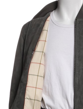 Loro Piana Ivy Bomber Suede Bomber Jacket