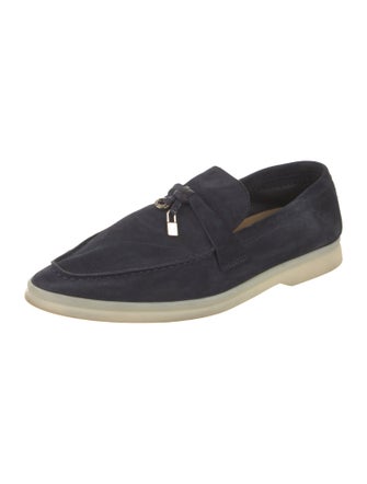 Loro Piana Summer Charms Walk Suede Loafers