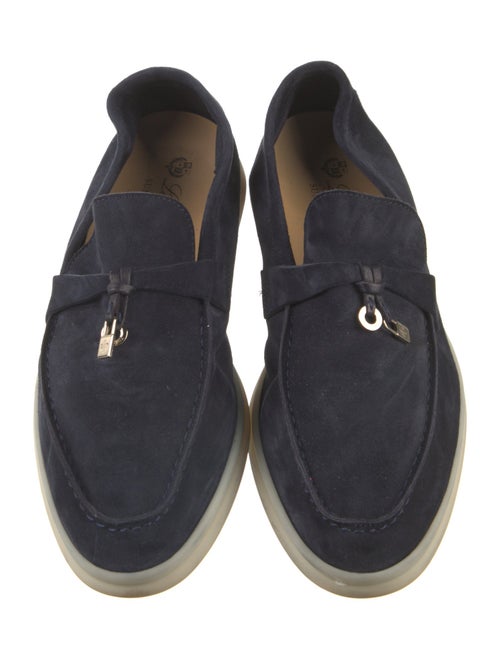 Loro Piana Summer Charms Walk Suede Loafers
