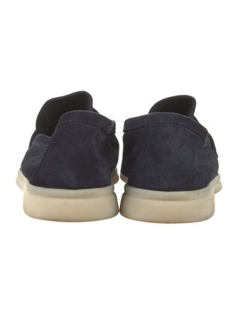 Loro Piana Summer Charms Walk Suede Loafers