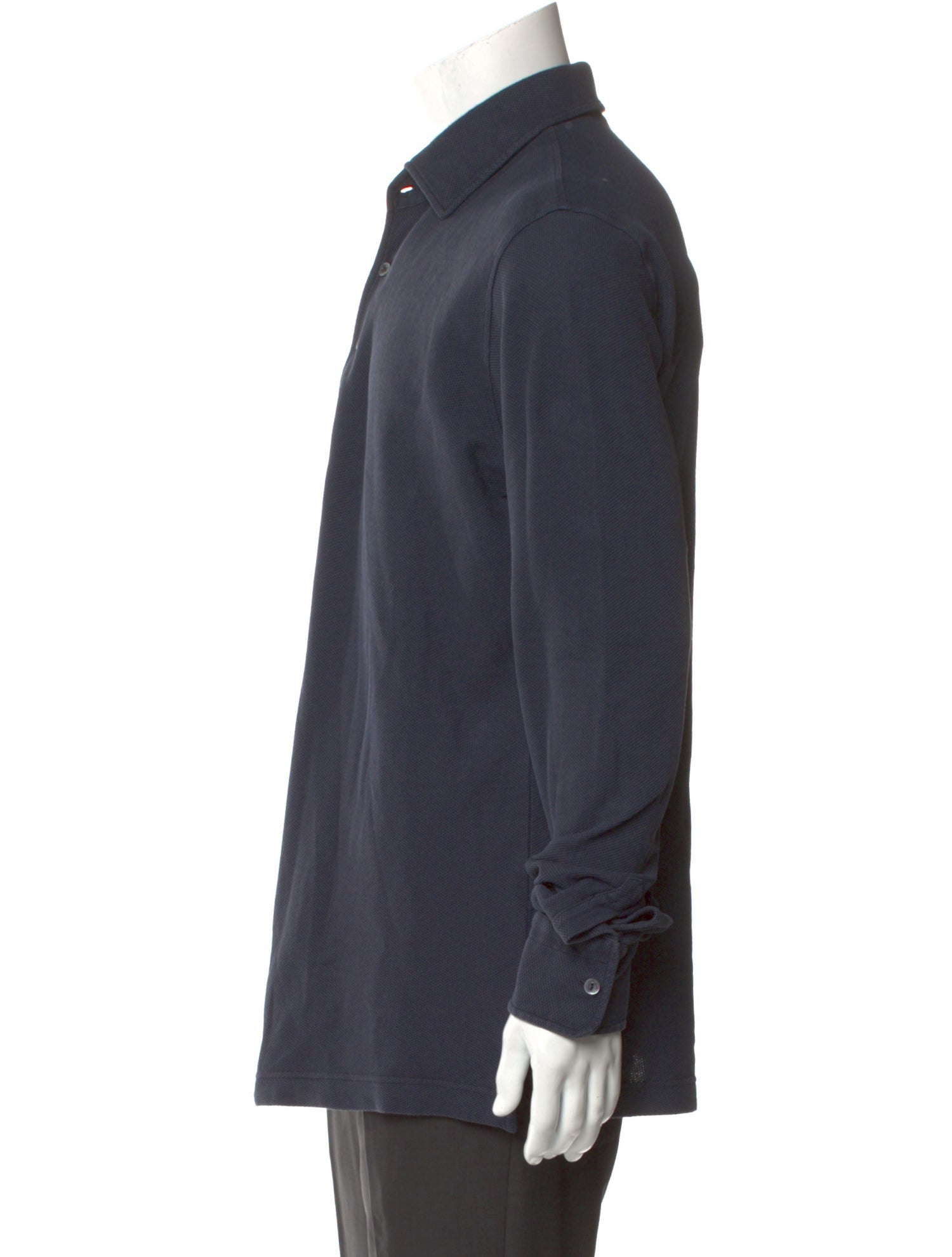 Loro Piana Collar Long Sleeve Polo Shirt