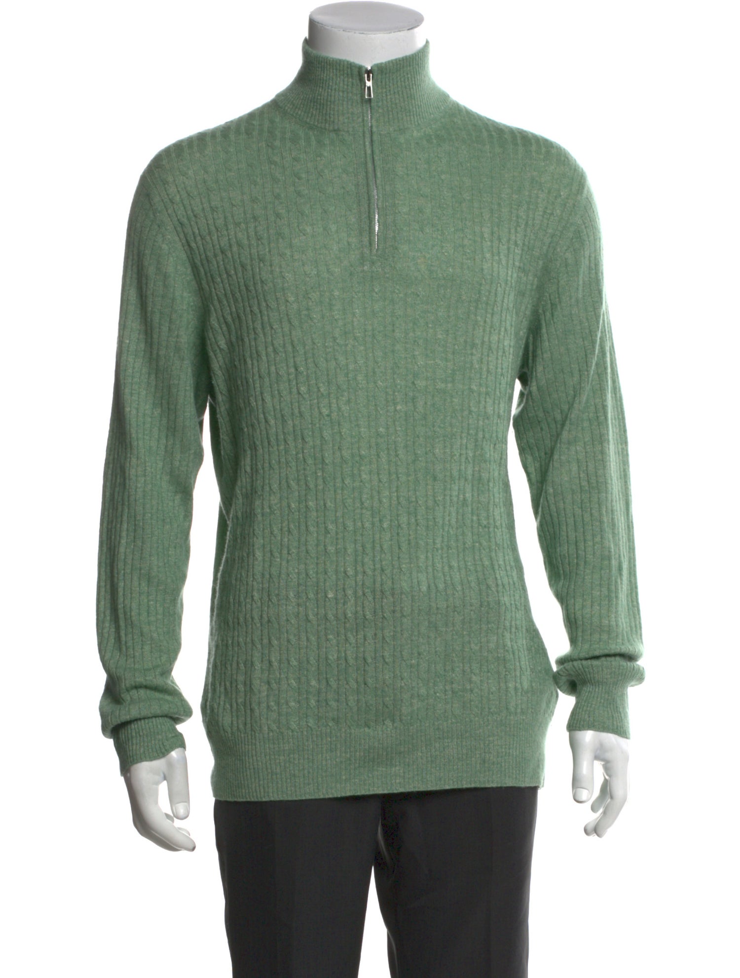 Loro Piana Baby Cashmere Turtleneck Polo Sweater