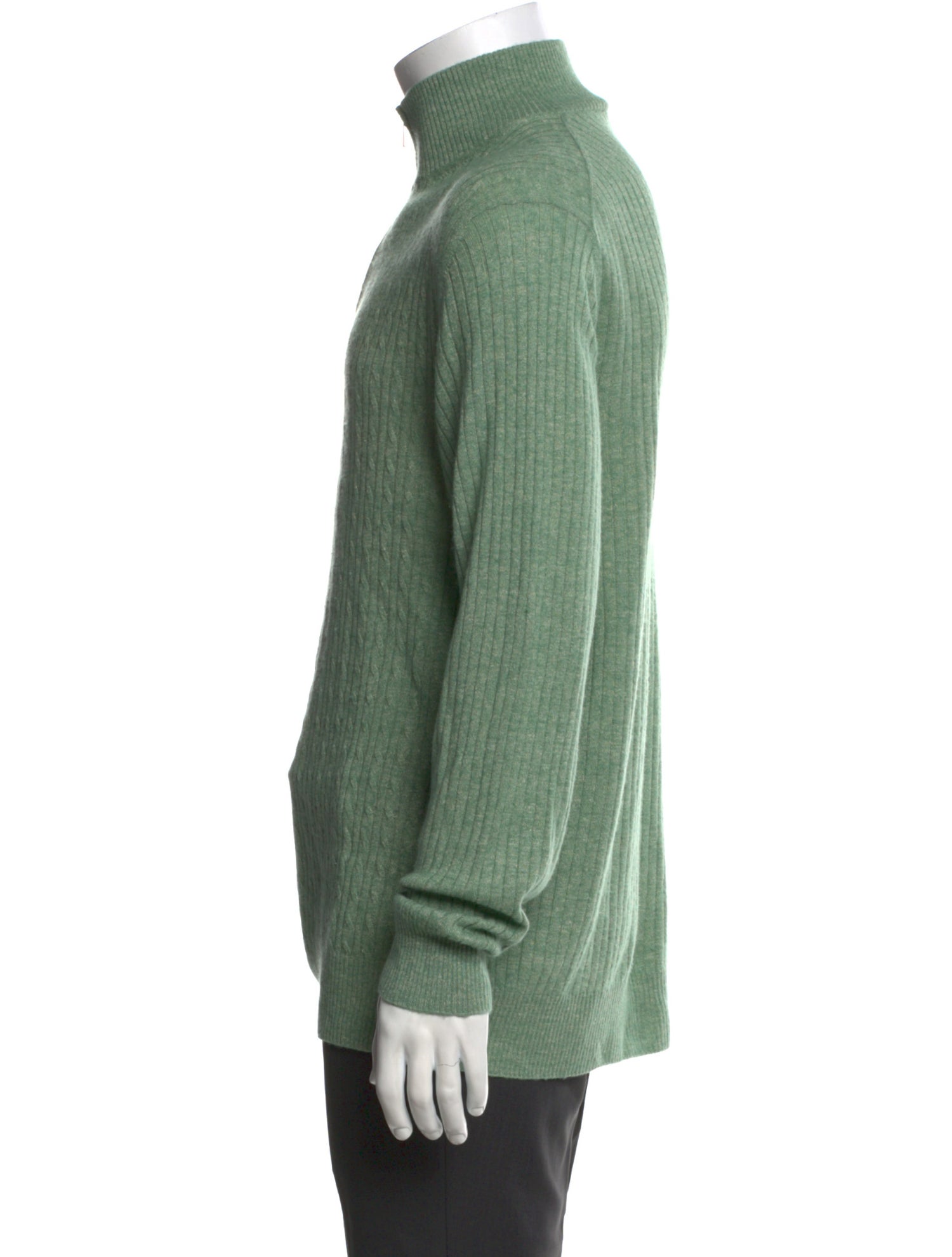 Loro Piana Baby Cashmere Turtleneck Polo Sweater