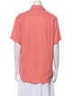 Loro Piana Silk Short Sleeve Button-Up Top