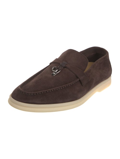 Loro Piana Summer Charms Walk Suede Loafers