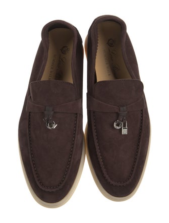 Loro Piana Summer Charms Walk Suede Loafers