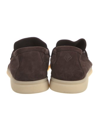 Loro Piana Summer Charms Walk Suede Loafers