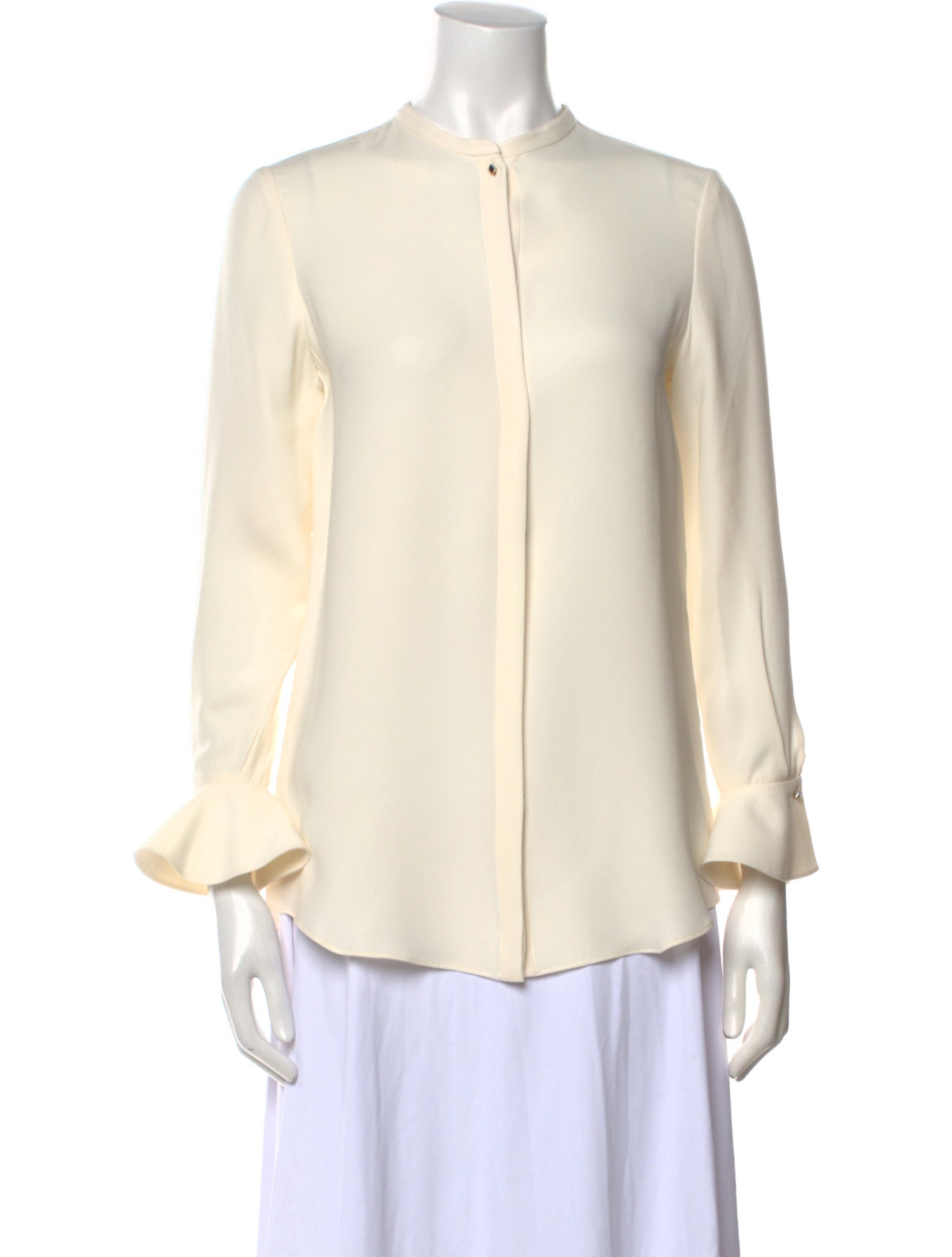 Loro Piana Silk Mock Neck Blouse