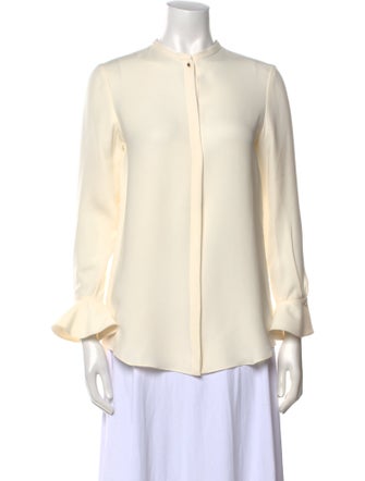 Loro Piana Silk Mock Neck Blouse