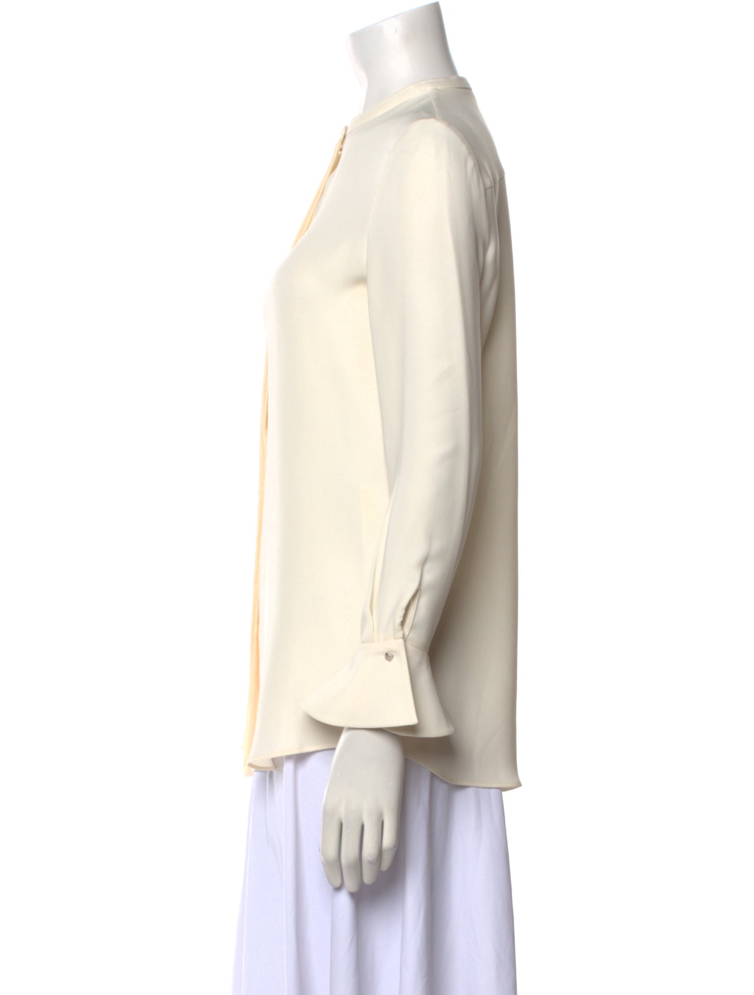 Loro Piana Silk Mock Neck Blouse