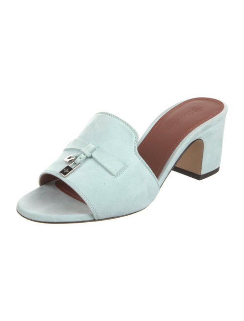 Loro Piana Summer Charms Suede Slides