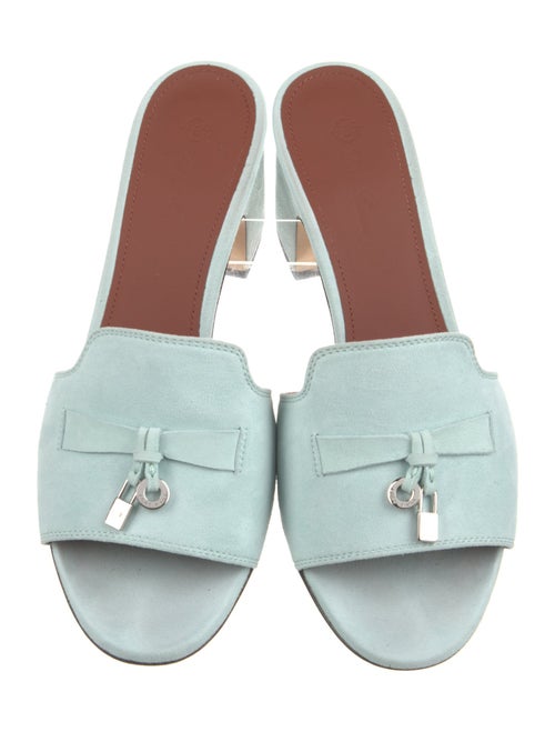 Loro Piana Summer Charms Suede Slides