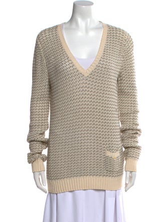 Loro Piana Cashmere Tweed Pattern Sweater