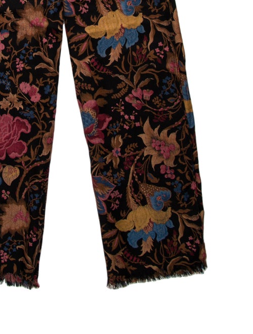 Loro Piana Cashmere Floral Print Scarf
