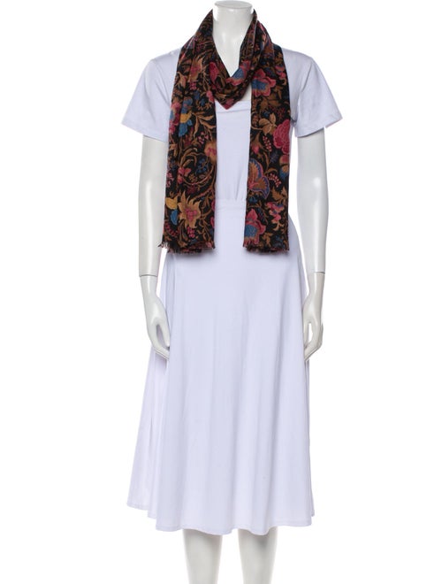 Loro Piana Cashmere Floral Print Scarf
