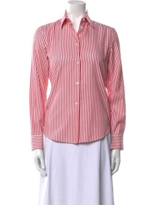 Loro Piana Striped Long Sleeve Button-Up Top