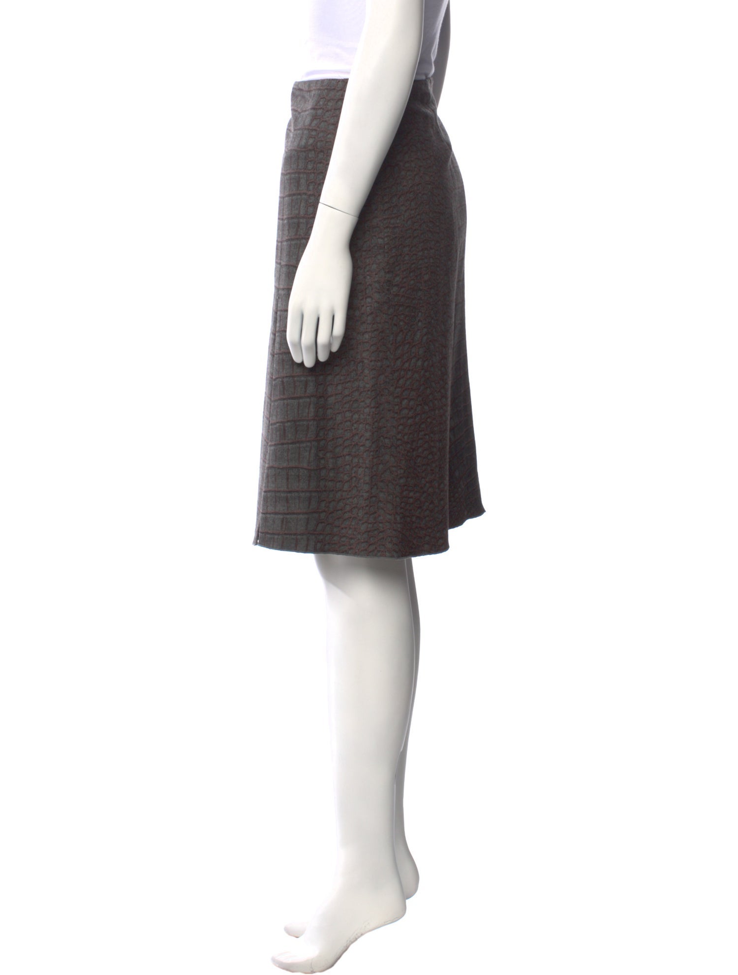 Loro Piana Virgin Wool Knee-Length Skirt