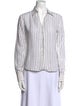 Loro Piana Linen Striped Button-Up Top