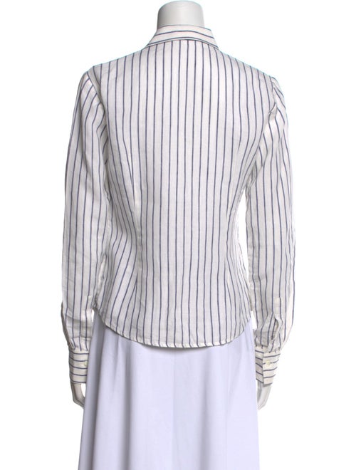 Loro Piana Linen Striped Button-Up Top